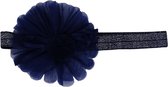 Jessidress Baby Haarband met glitters en  pompom - Donker Blauw