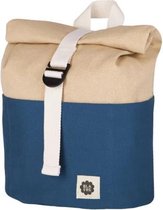 Rolltop Backpack - Navy / Beige