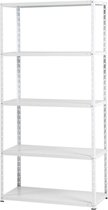 Practo - Metalen opbergrek Wit - 180x90x40 cm - Max 380 KG