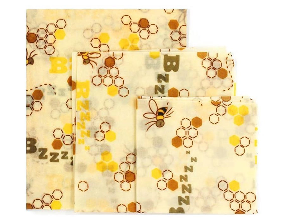 Bijenwas doekjes - set van 3 Bees wax - Duurzaam voedsel bewaren — cadeau in Koken & Dineren - foto 5
