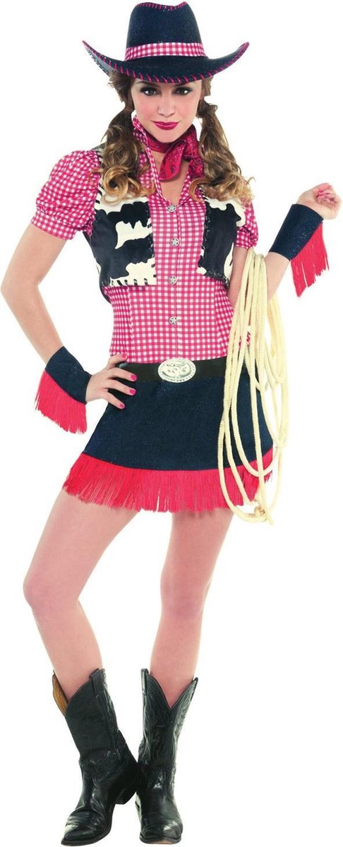 Amscan Verkleedkostuum Rawhide Cowgirl Dames Rood Maat L