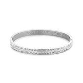 CO88 Collection Sparkle 8CB 90434 Stalen Bangle met kristallen 6 mm - One size - Zilverkleurig