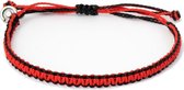 Chibuntu® - Rood Zwarte Armband Heren - Cobra armbanden collectie - Mannen - Armband (sieraad) - One-size-fits-all