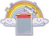 6 stuks tekenbord met pen Unicorn - eenhoorn regenboog / uitdeel cadeautjes 24x19 cm
