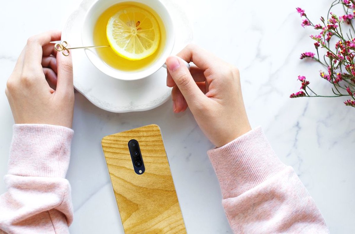 OnePlus 7 Pro Bumper Hoesje Licht Hout