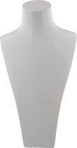 Dielay - Display voor Kettingen - Sieradenhouder Hals - Acryl - 14x8x23 cm - Wit