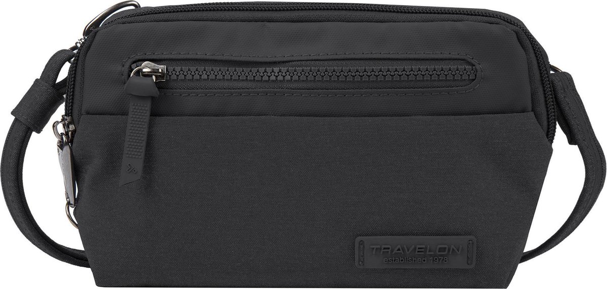 Travelon Metro Anti Diefstal Convertible Crossbody Tas - Snijbestendig Anti-diefstal - RFID - Water- en Vuilafstotend - Zwart