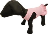 Leuk jurkje licht roze voor de hond - XS ( rug lengte 19 cm, borst omvang 28 cm, nek omvang 22 cm )
