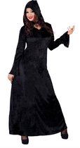 Gotisch Kostuum | Stijlvolle Gothische Mantel Zwart | Vrouw | Maat 38-40 | Carnaval kostuum | Verkleedkleding