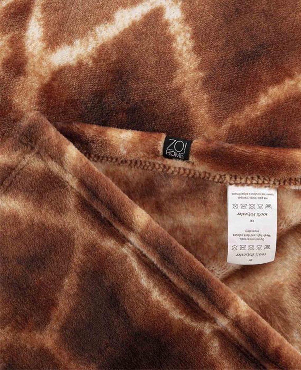 ZoHome Giraffe Plaid - Fleece - 140x200 cm - Orange | bol.com