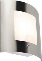 QAZQA emmerald - Moderne Wandlamp voor buiten - 1 lichts - D 90 mm - Staal - Buitenverlichting