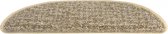 Tapis d'escalier Imola Ivory 15 pièces 17x56 cm crochet 4 cm