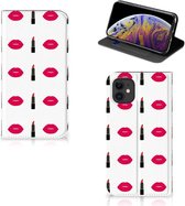 iPhone 11 Hoesje met Magneet Lipstick Kiss