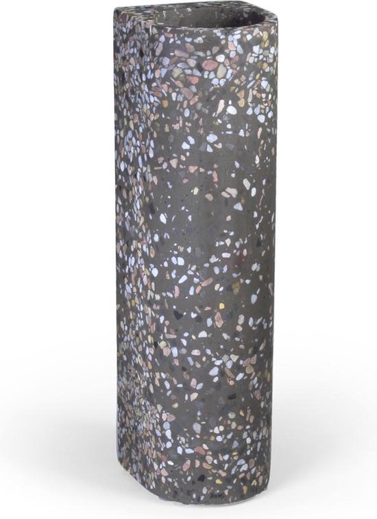 Atelier Pierre Fifty terrazzo dark long vase H25cm