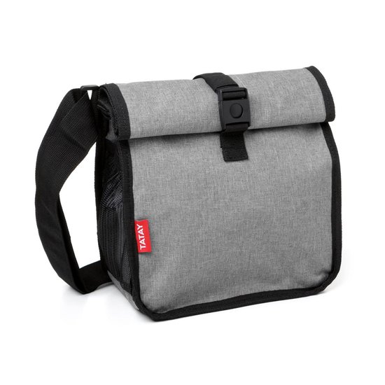 Koeltas grijs inclusief 2 lunch boxen / lunchbox / foodbag / coolbag / lunchbag / relatiegeschenk van tatay — afbeelding 2