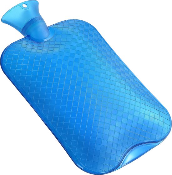 Kufl XXL 3L extra grote warmwaterkruik blauw voor menstruatiekrampen,  rugpijn, koude... | bol.com