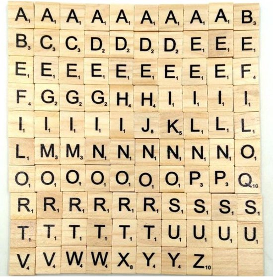 Beperken rekenkundig lava Houten letters - 100 houten blokjes met hoofdletters en cijfers -  1,8cmx2cmx0,5cm... | bol.com