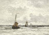 Poster Vissersschepen In De Branding - Hendrik Willem Mesdag - 50x70 cm - Rijksmuseum