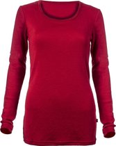 BodyWool | Dames longsleeve 100% Merino Wol - Lange Mouw - Rood - 44/46