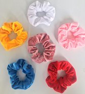 Mooie Kwaliteit Velvet Scrunchies - Set van 6 stuks - Fluweel - Cadeau - Sinterklaas - Kerst