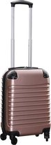 Handbagage koffer met wielen 27 liter - lichtgewicht - cijferslot - rose goud