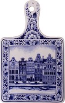 Kaasplank Grachtenpanden groot | Heinen Delfts Blauw | Delfts Blauw | Souvenir | Kaasplank | Serveerschaal |