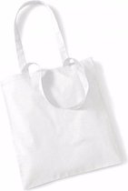 30x Katoenen schoudertasjes wit 42 x 38 cm - 10 liter - Shopper/boodschappen tas - Tote bag - Draagtas