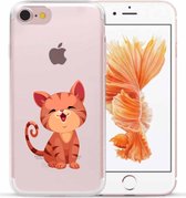 Apple Iphone 7 / 8 / SE2020 / SE2022 hoesje transparant siliconen telefoonhoesje - Kitten