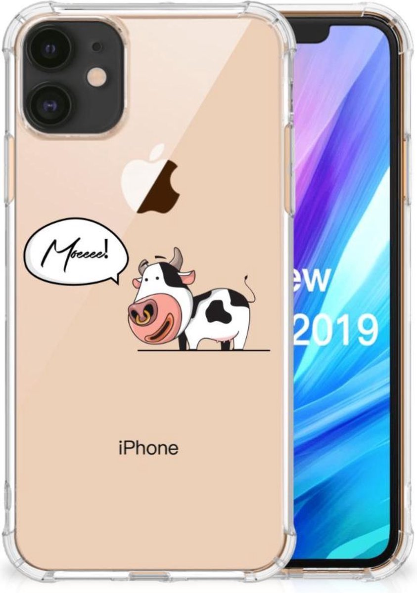 Apple iPhone 11 Stevig Bumper Hoesje Cheeky Cow