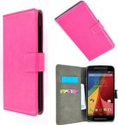 Motorola Moto X Force Wallet Bookcase hoesje Roze