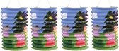 4x Peppa Pig thema treklampionnen 25 cm - thema feest lampion/lantaarn voor kinderfeestje/verjaardag