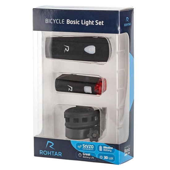 Rohtar Fietsverlichting Set - Fietslamp met batterijen - Rohtar