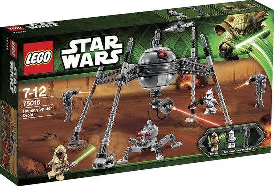 Resistent pauze Wapenstilstand LEGO Star Wars Homing Spider Droid - 75016 | bol.com
