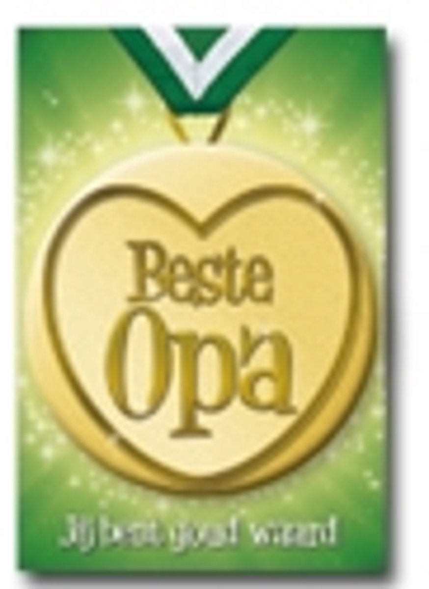Button wenskaart + envelop Beste Opa