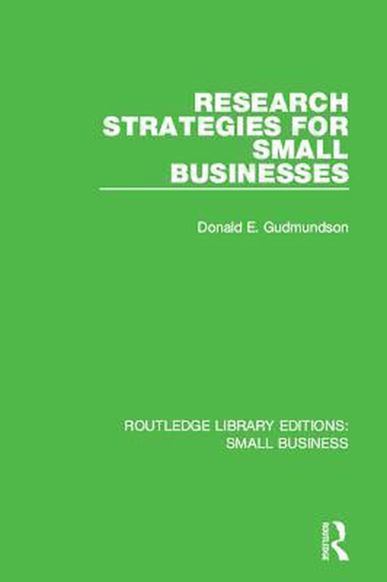 Routledge Library Editions: Small Business - Research Strate ... - cover