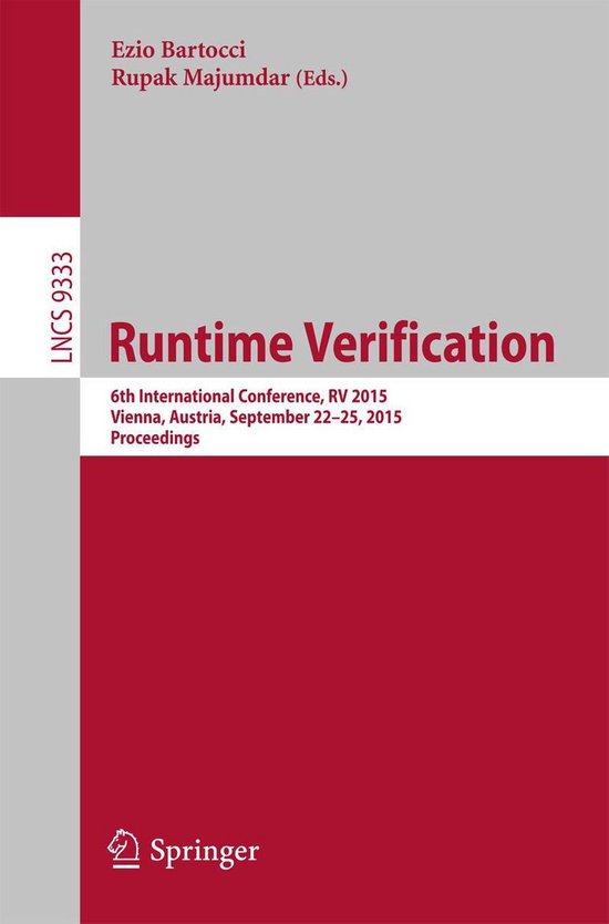 Springer Nature Proceedings Computer Science - Runtime Verif ... - cover