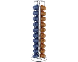 Foto: Kitchenbrothers capsulehouder koffiecups houder geschikt voor nespresso 42 cups draaibaar rvs