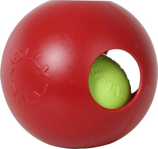 Jolly Teaser Speelbal voor Honden Bijtbestendig 10 cm Rood bol