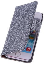 BestCases Apple iPhone 4/4s - Glamour Echt Leer Bookcase Zwart - Lederen Leder Cover Case Wallet Hoesje