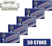 SuperMax Stainless Scheermesjes - 50 stuks