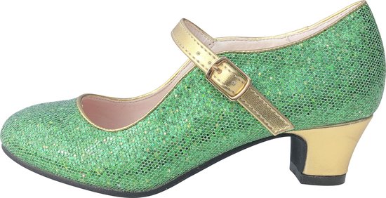Anna Prinsessen schoenen groen goud, Spaanse schoenen - maat 36 (binnenmaat  23 cm) bij... | bol.com