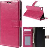Cyclone wallet hoesje Huawei Ascend P8 roze