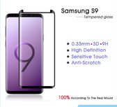 Screen Protector / Tempered Glass  - Extra gehard Japans glas 3D – Samsung Galaxy S9+ / S9 PLUS - ZWART / Geheel bedekt