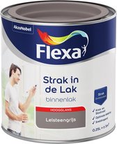 Flexa Strak in de Lak - Watergedragen - Hoogglans - leisteengrijs - 0,25 liter
