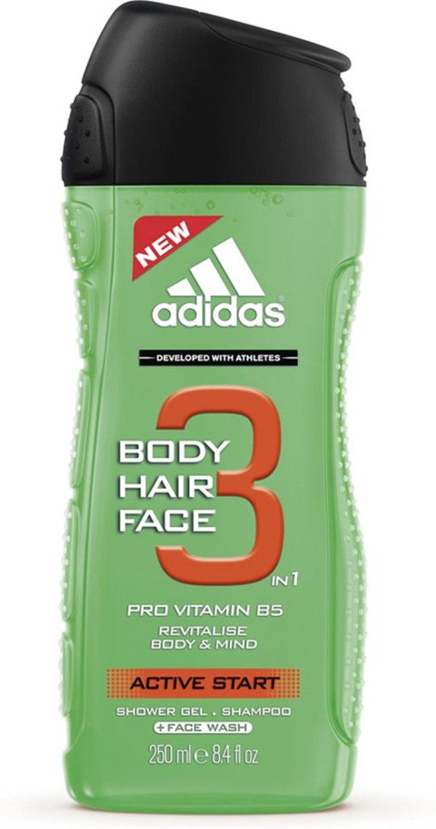 Adidas Active Start Hair & Body Douchegel - 250 ml - 12 Stuks