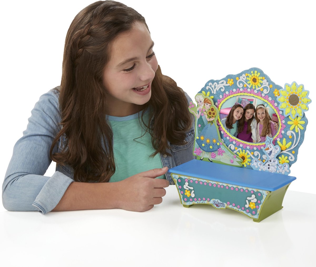 Hasbro Dohvinci Frozen kaptafel - fotolijstje en knutselset - 4 stuks - met glinsterende Deco Pop tube voor sneeuw en ijs effecten — afbeelding 7