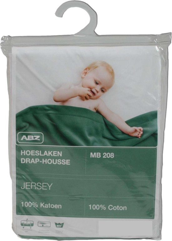ABZ Hoeslaken Yersey 75x95 - Wit