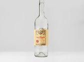Petrus - bottle grip van gecoat papier met teakhouten handvat