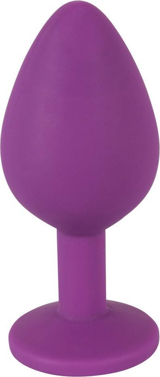 Goedkoopste You2Toys – Siliconen Buttplug Sierlijk en Flexibel daarnaast Makkelijk in te Brengen met Rode Edelsteen Maat M – Paars