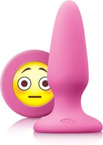 Nsnovelties – Siliconen Buttplug met Emoji Stop OMG Hoogwaardig Afgewerkt – 10.4 cm – Roze